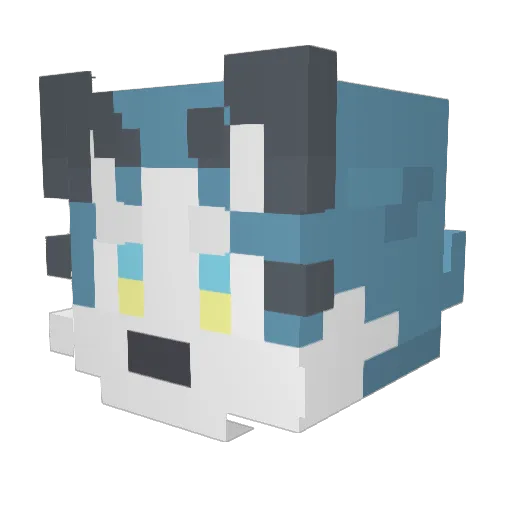 LittlePorridge Minecraft avatar head, 3D render