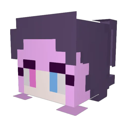 LittlePrincess72 Minecraft avatar head, 3D render