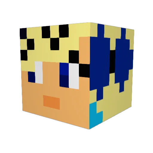LittlePsycoGirl Minecraft avatar head, 3D render