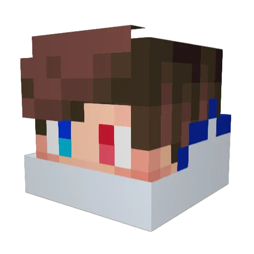 LittlePup20 Minecraft avatar head, 3D render