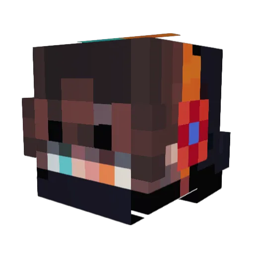 LittleQs Minecraft avatar head, 3D render