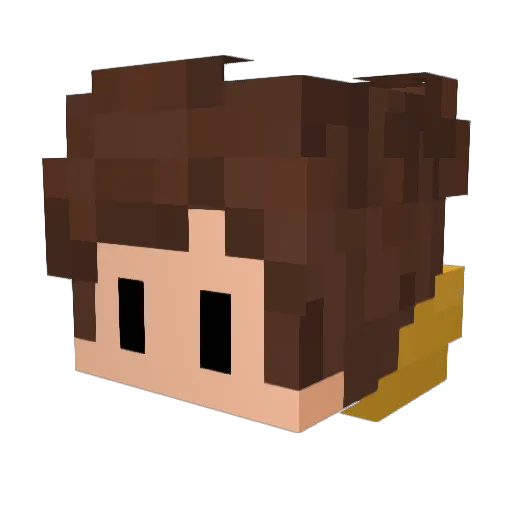 LittleQyubee Minecraft avatar head, 3D render