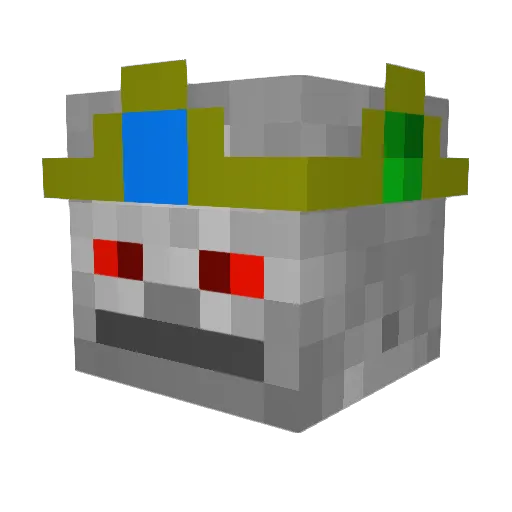 LittleRockers Minecraft avatar head, 3D render