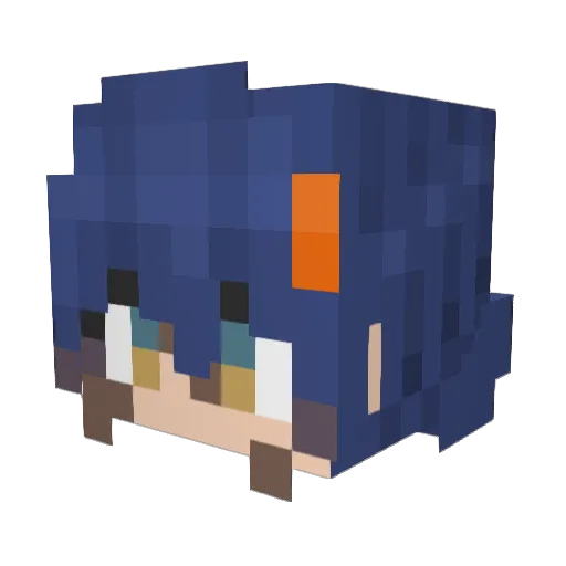 LittleSadSheep Minecraft avatar head, 3D render