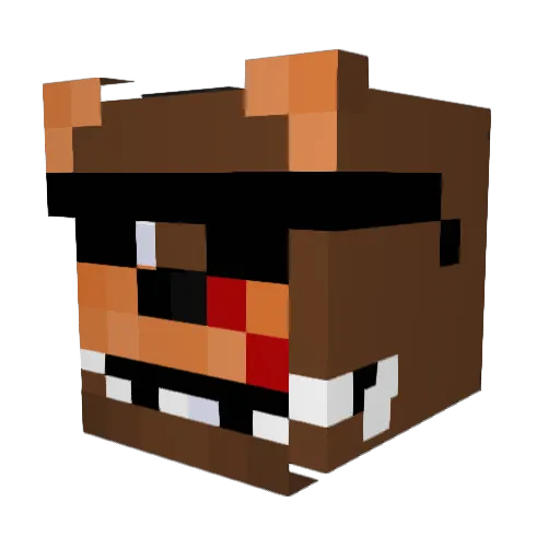 LittleSenior Minecraft avatar head, 3D render