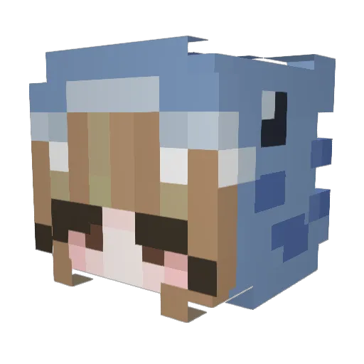 LittleSharky15 Minecraft avatar head, 3D render