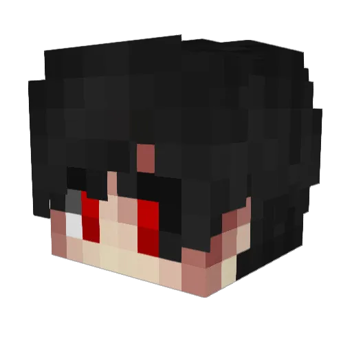 LittleSimu Minecraft avatar head, 3D render