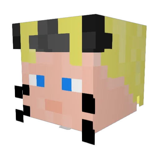 LittleSkuLLi Minecraft avatar head, 3D render