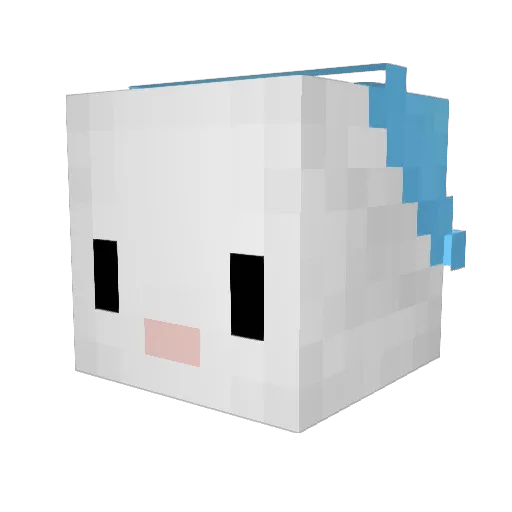 LittleSnowmanBB Minecraft avatar head, 3D render