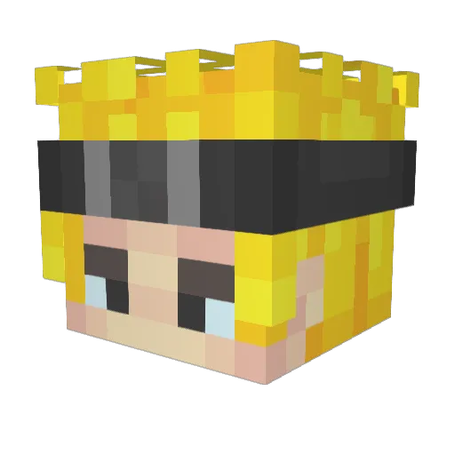 LittleSparkk Minecraft avatar head, 3D render