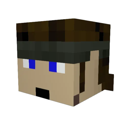 LittleToyGun Minecraft avatar head, 3D render