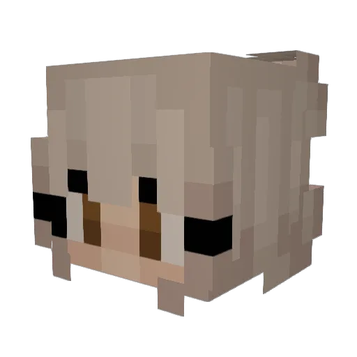 LittleTrina Minecraft avatar head, 3D render