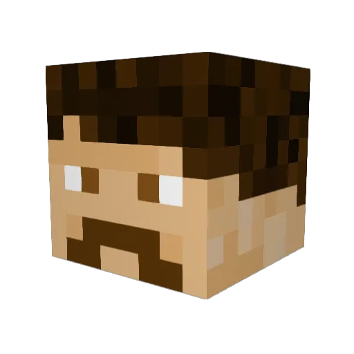 LittleWormyInc Minecraft avatar head, 3D render