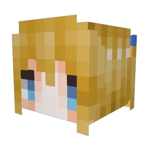 LittleYao Minecraft avatar head, 3D render