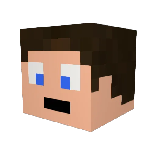 Little_Alberto Minecraft avatar head, 3D render