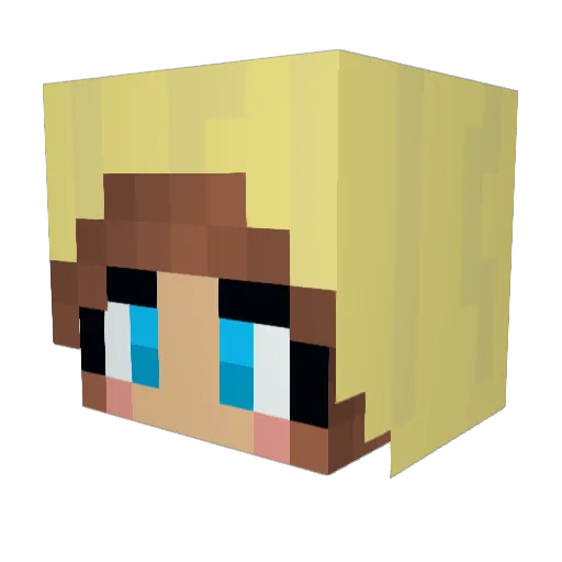 Little_Chickedy Minecraft avatar head, 3D render
