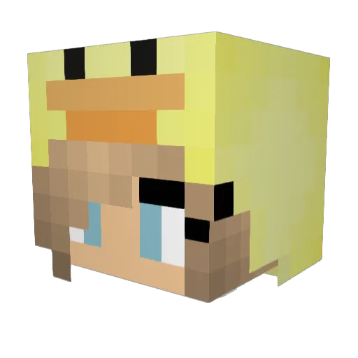 Little_Duckie123 Minecraft avatar head, 3D render