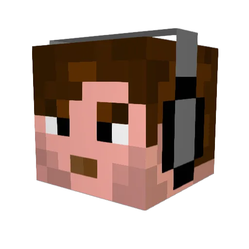 Little_DudeMan Minecraft avatar head, 3D render