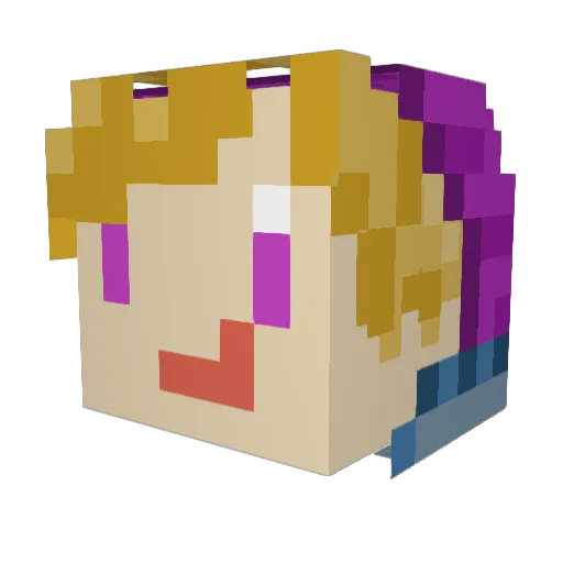 Little_Factory Minecraft avatar head, 3D render