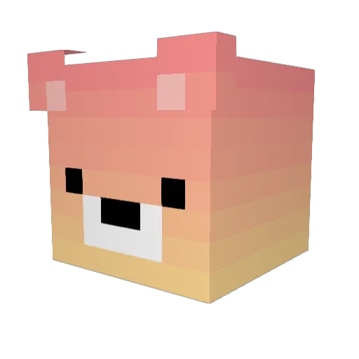 Little_HW Minecraft avatar head, 3D render