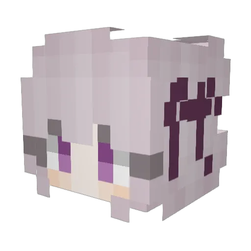 Little_Hao_ Minecraft avatar head, 3D render