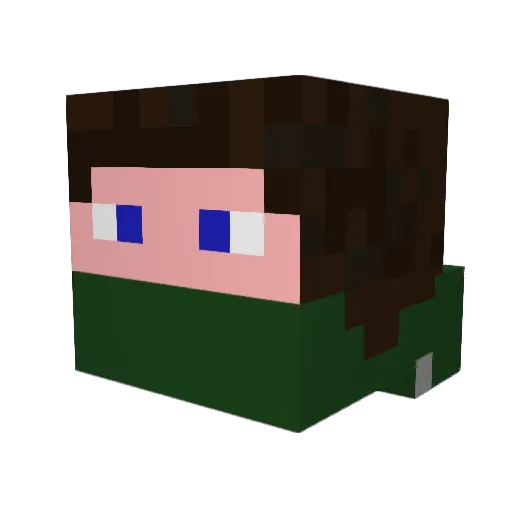 Little_JP Minecraft avatar head, 3D render