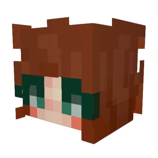 Little_LADY_05 Minecraft avatar head, 3D render