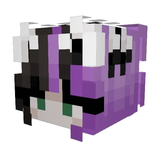 Little_Monsterr Minecraft avatar head, 3D render