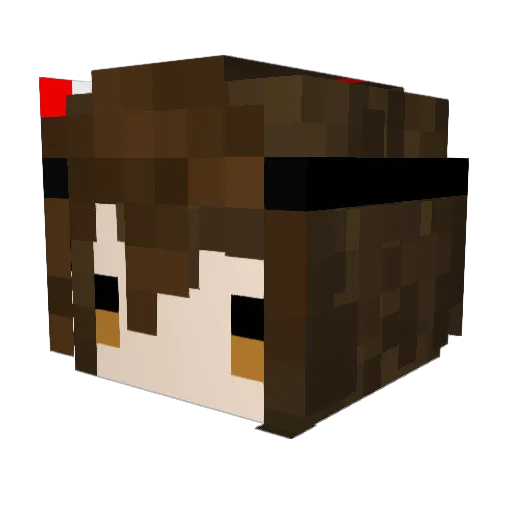 Little_Mushi Minecraft avatar head, 3D render
