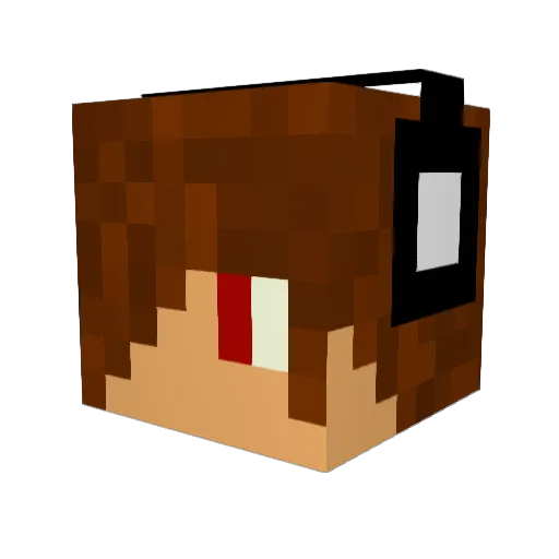 Little_Perks Minecraft avatar head, 3D render