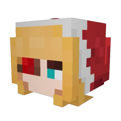 Little_Rubyy Minecraft avatar head, 3D render