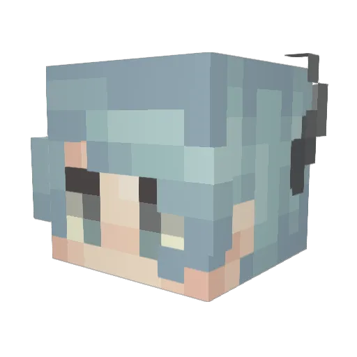 Little_Saurd Minecraft avatar head, 3D render