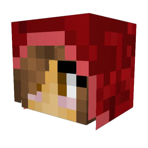 Little_Si Minecraft avatar head, 3D render
