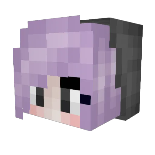 Little_Susu Minecraft avatar head, 3D render
