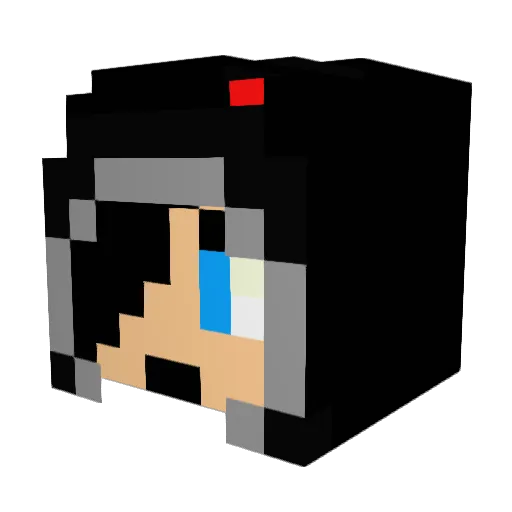 Little_Wizard_ Minecraft avatar head, 3D render
