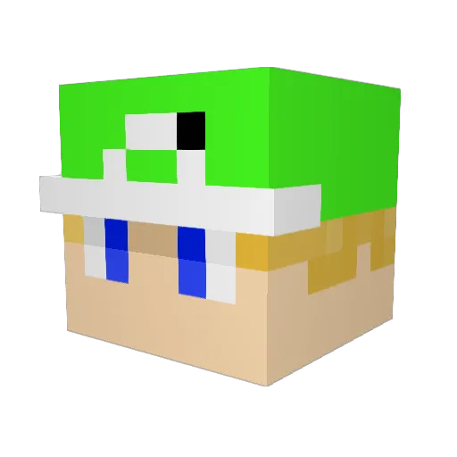 Little_dino12 Minecraft avatar head, 3D render