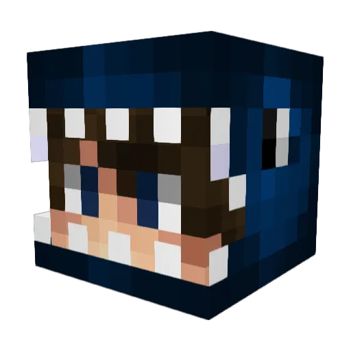 Little_ha Minecraft avatar head, 3D render