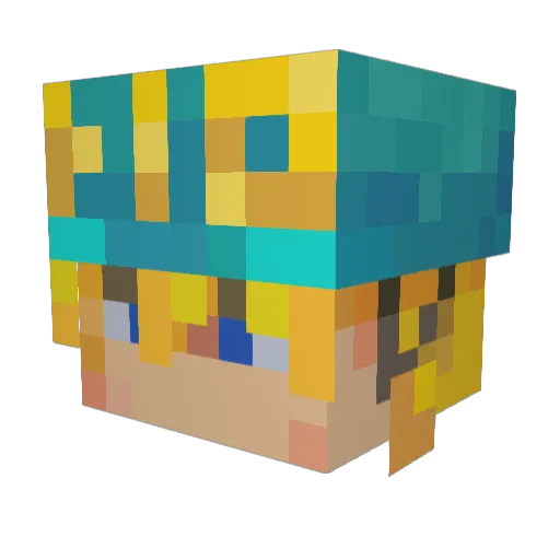 Little_r_ Minecraft avatar head, 3D render