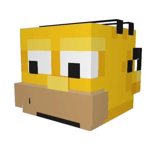 Littleaido Minecraft avatar head, 3D render