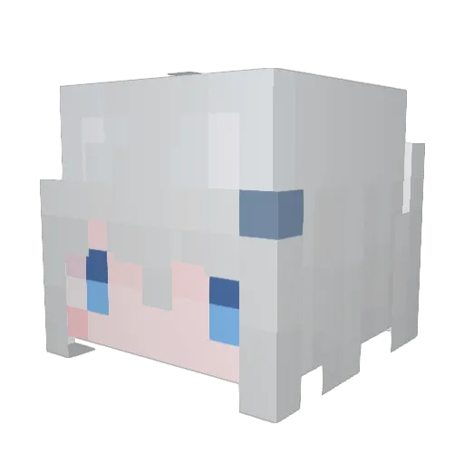 Littlecat_Salt Minecraft avatar head, 3D render
