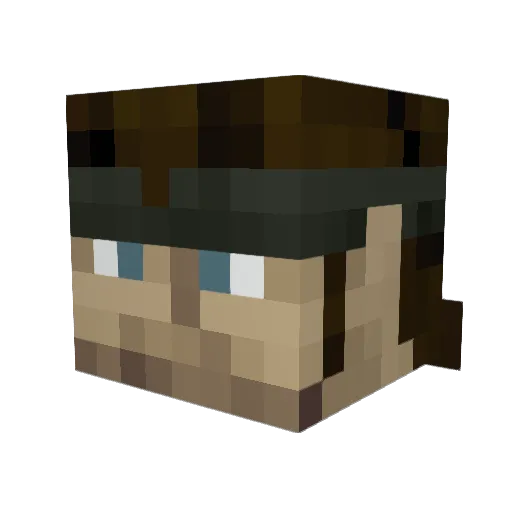 Littlefinix Minecraft avatar head, 3D render