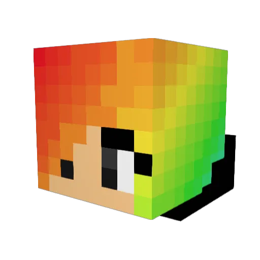 Littleflipper Minecraft avatar head, 3D render