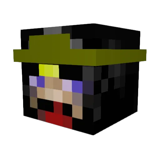 Littlegiftzwerg Minecraft avatar head, 3D render