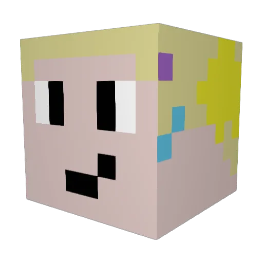 Littleguy13 Minecraft avatar head, 3D render