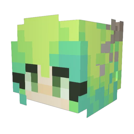 Littlekisu Minecraft avatar head, 3D render