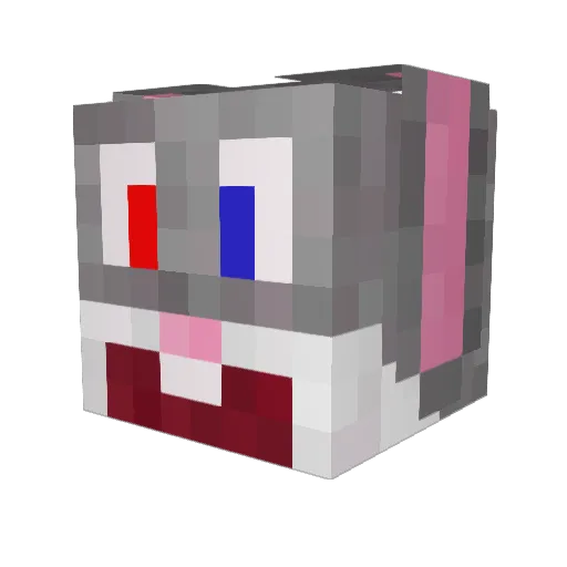 Littlelooney Minecraft avatar head, 3D render