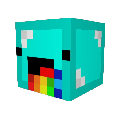 Littlelou34 Minecraft avatar head, 3D render
