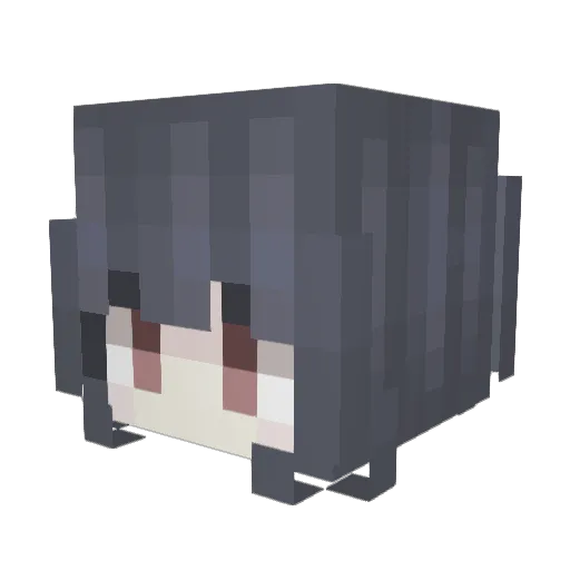 LittlelyAlice Minecraft avatar head, 3D render