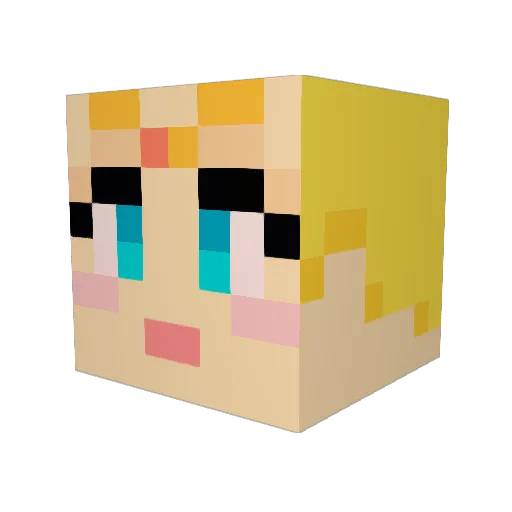 Littlemissocd Minecraft avatar head, 3D render