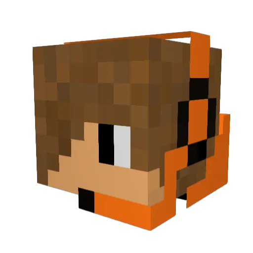LittlemoneV Minecraft avatar head, 3D render
